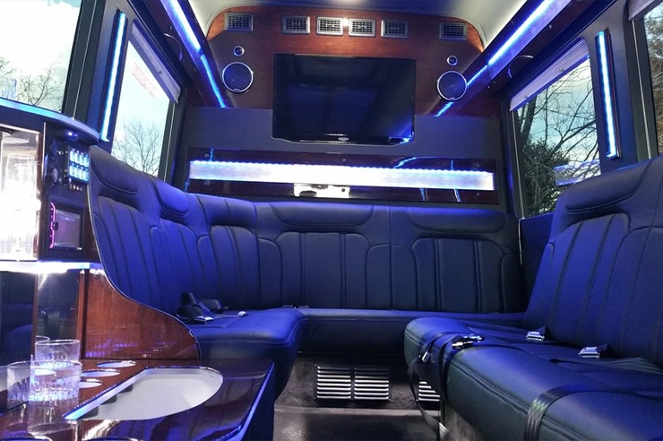 Custom Coach and Limousine Inside Sprinter Limousine